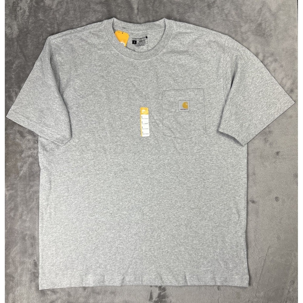 NEW Carhartt Shirt Mens L Loose Fit Heavyweight Pocket Tee Workwear‎ Gray K87-M